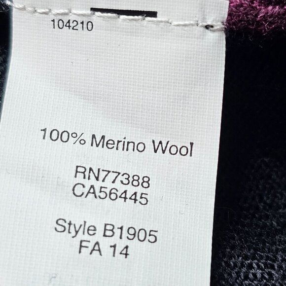 Madewell Merino Wool Sweatshirt Hi Low Hem Colorblock Purple Black Women Size XS - Picture 4 of 7